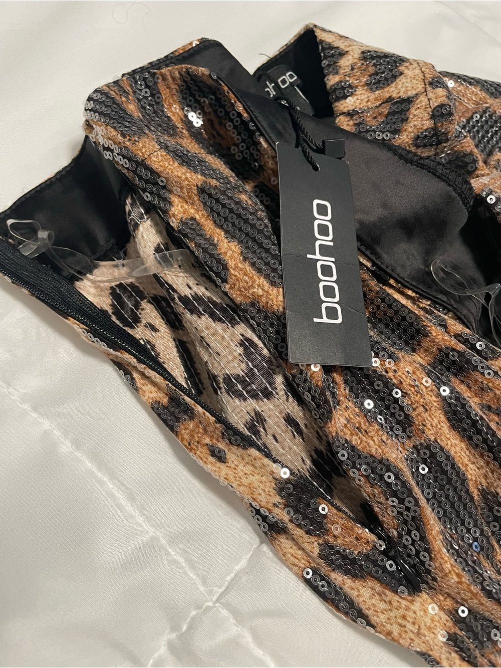 NWT Boohoo Leopard Print Flare trousers - Picture 6 of 6